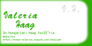 valeria haag business card